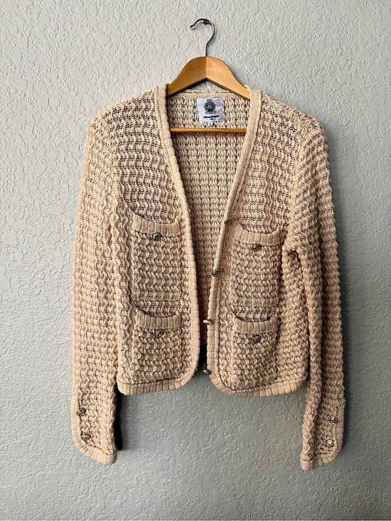Ellandemm Sweaters - ellandemm Knit Cardigan in Beige Size Medium with gold buttons